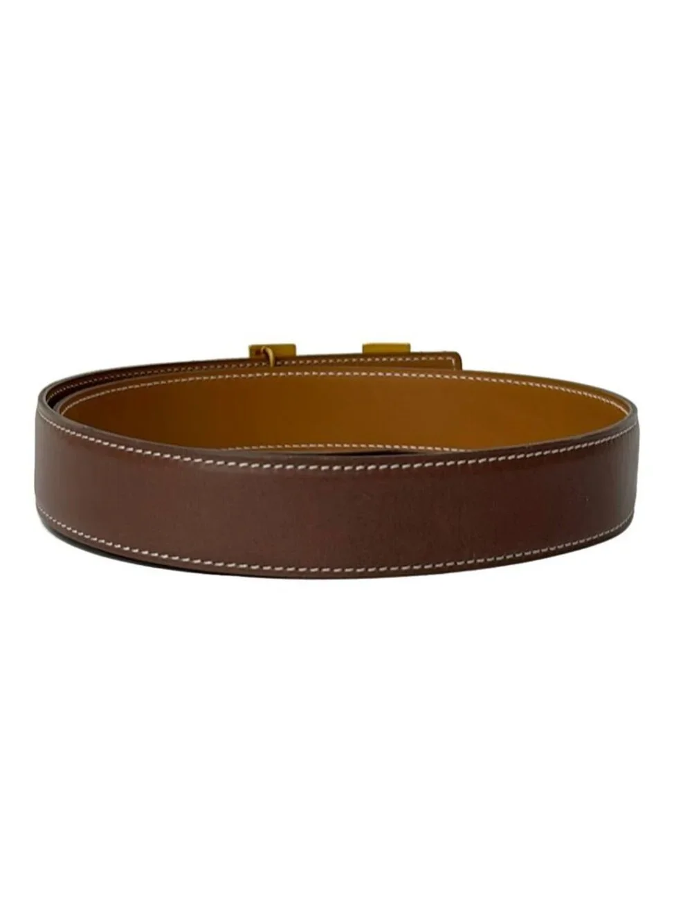 Hermes Belt 75 Gray Me Light Brown Gold 75 Reversible